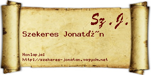Szekeres Jonatán névjegykártya
