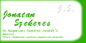 jonatan szekeres business card